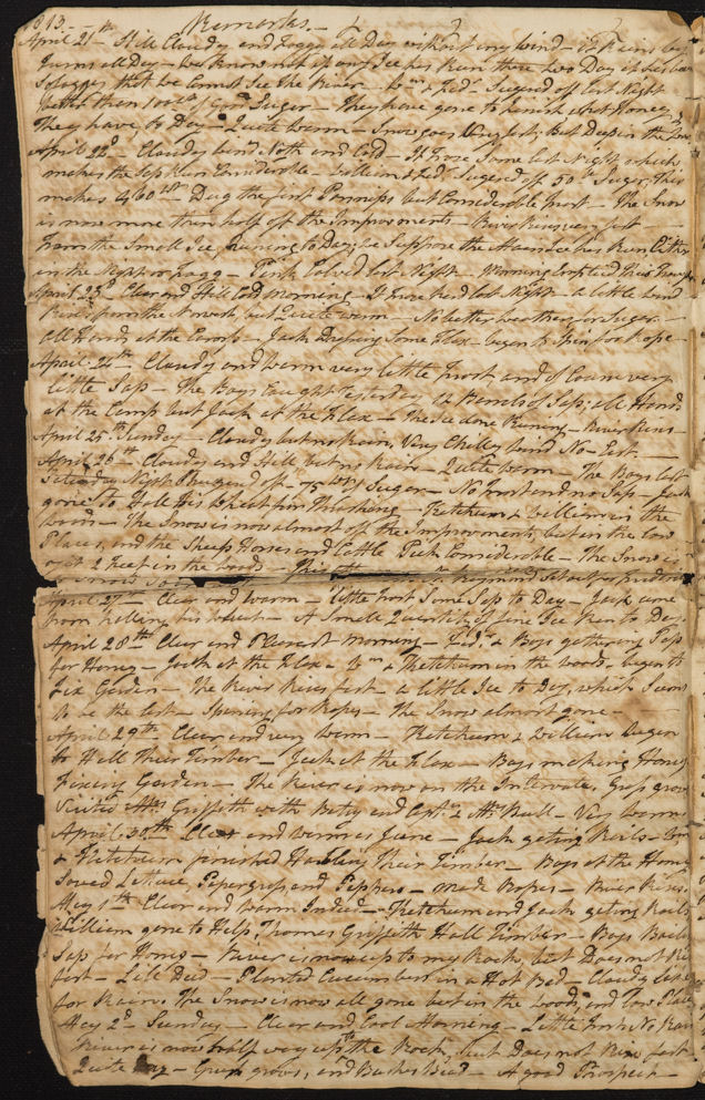 Diary of Rev Frederick Dibblee